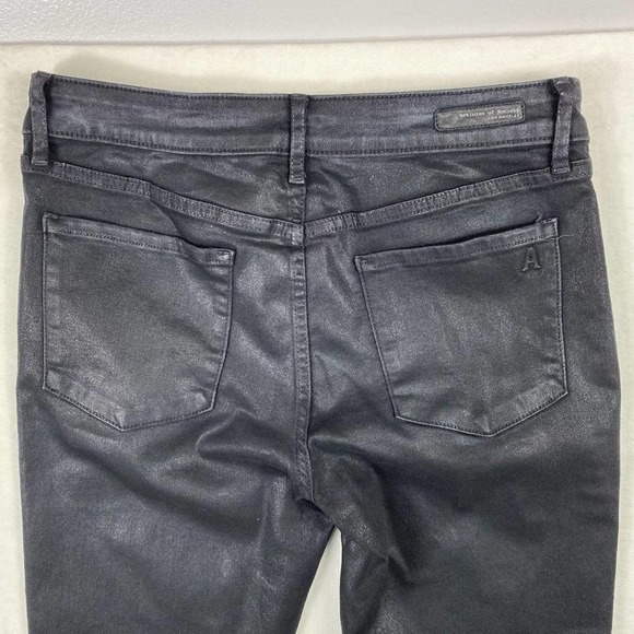 Articles Of Society Beaded Fringe Coated Black Ankle Skinny Jeans - 29 - Picture 7 of 9